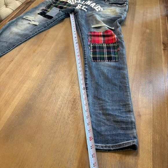 New Billionaire Boys Club 42x33 Slim BB Clubhouse Stretch Button‎ Fly Jeans - Picture 5 of 15
